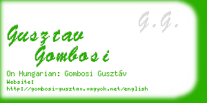 gusztav gombosi business card